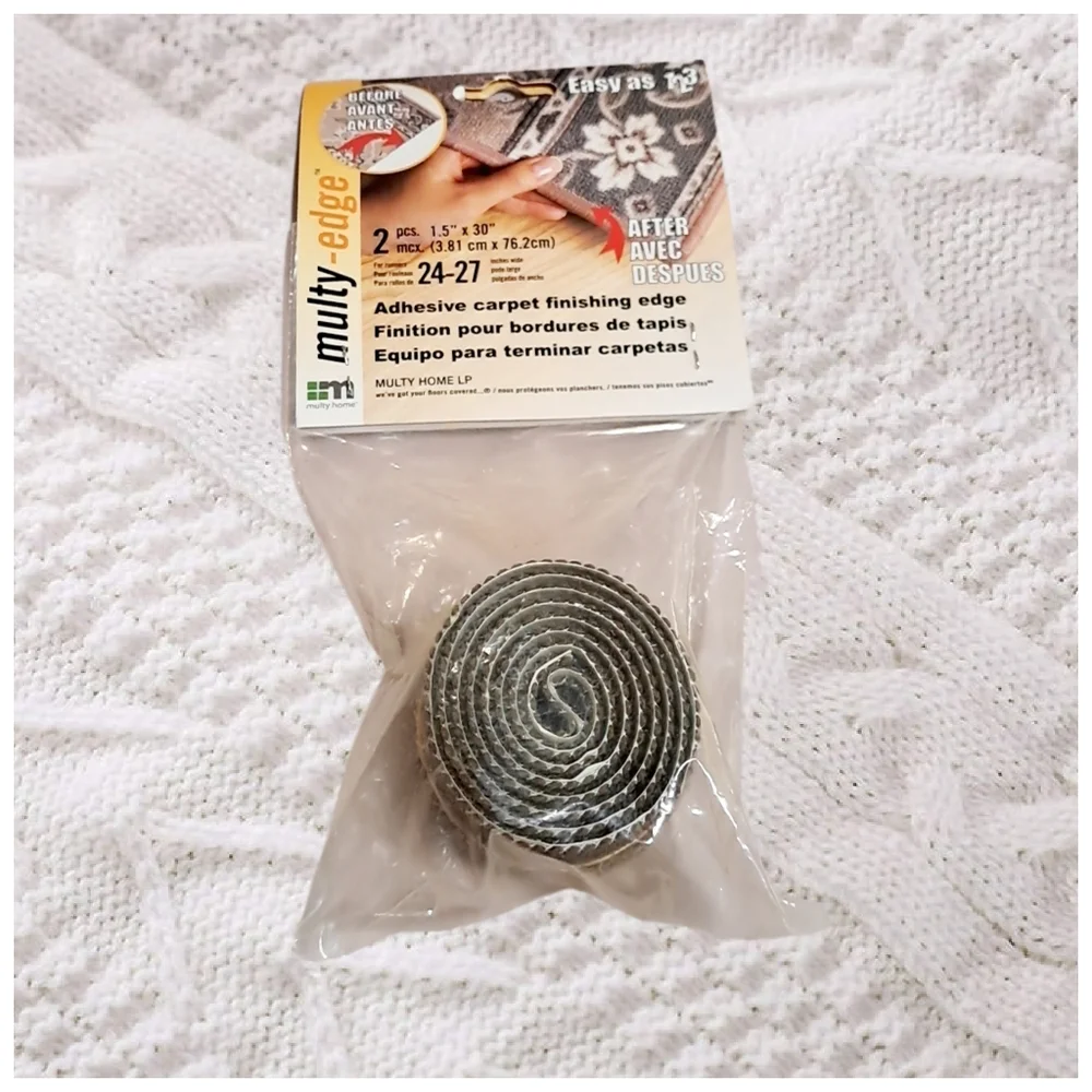 🌲10/$20. Multy-Edge ~ Adhesive Carpet Finishing Edge. 2 Packs